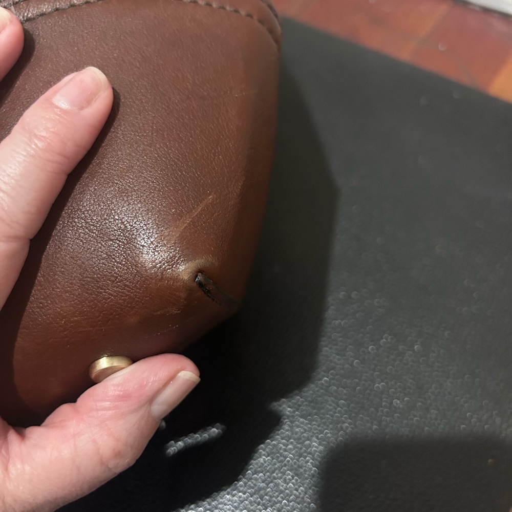 Cole Haan Brown Leather Trimmed Bag - Picture 9 of 13
